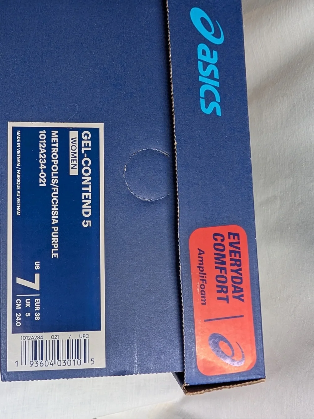Asics Women’s Athletic Shoes in Blue with Pink Laces
